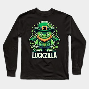 Luckzilla St. Paddy's Day Dragon Long Sleeve T-Shirt